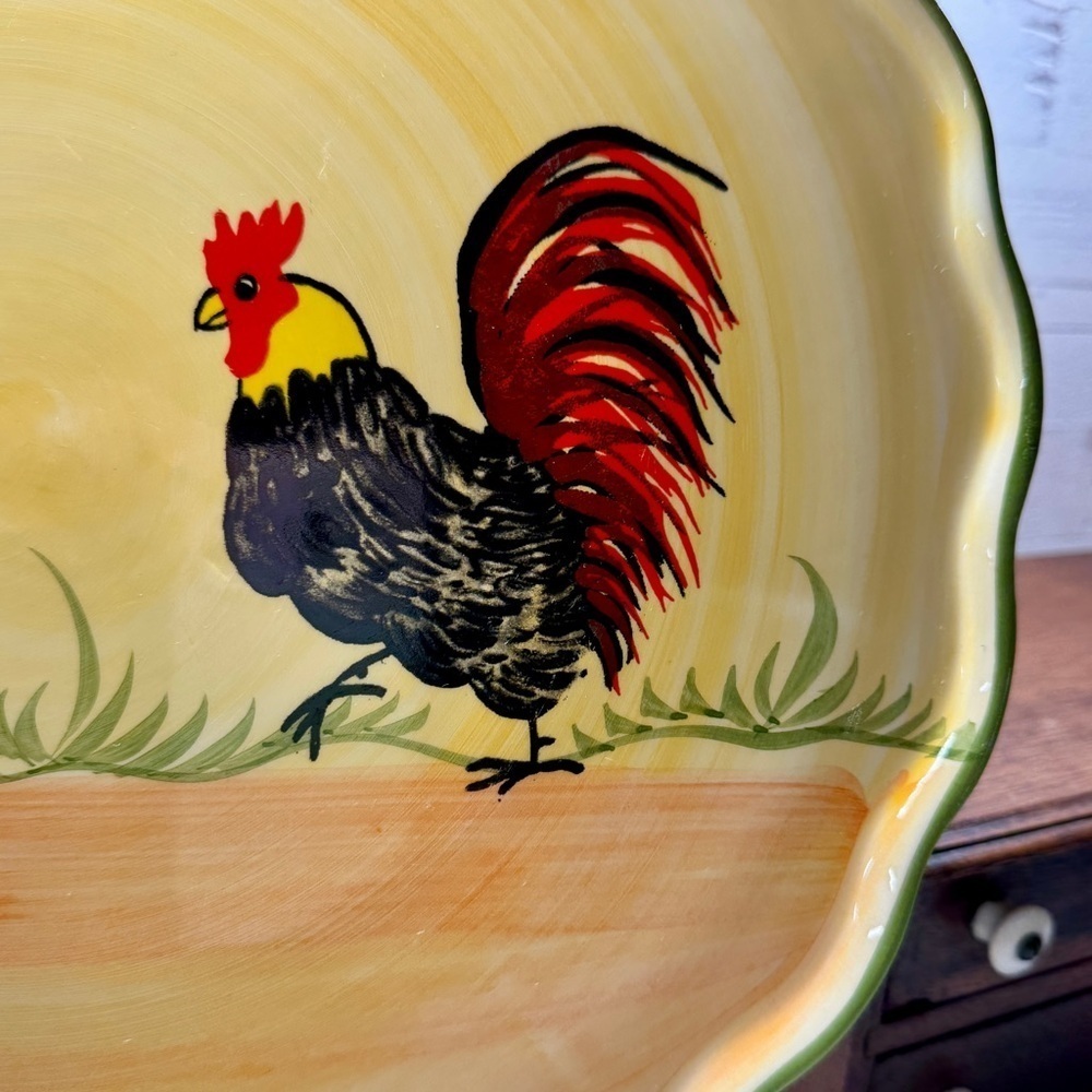 ANTONIO ROSA, HAND-PAINTED, “MR. ROOSTER AND GIRLS”. - Picture 3 of 10